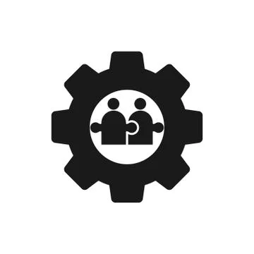 Commitment Teamwork Together Business Black Logo Illustration Vector 스톡 일러스트