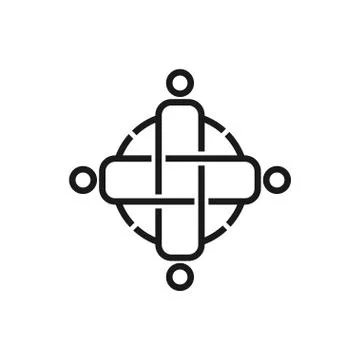 Commitment Teamwork Together Business Black Logo Illustration Vector Stock Illustration