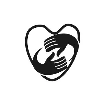 Commitment Teamwork Together Business Black Logo Illustration Vector 스톡 일러스트