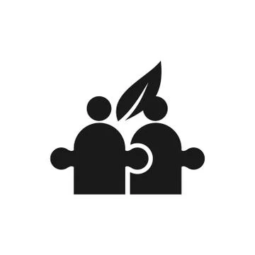 Commitment Teamwork Together Business Black Logo Illustration Vector 스톡 일러스트