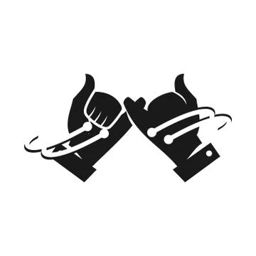 Commitment Teamwork Together Business Black Logo Illustration Vector 스톡 일러스트