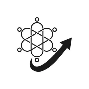 Commitment Teamwork Together Business Black Logo Illustration Vector Illustrazione stock