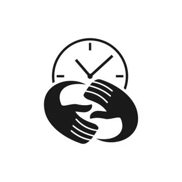 Commitment Teamwork Together Business Black Logo Illustration Vector Stock Illustration