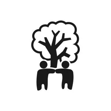 Commitment Teamwork Together Business Black Logo Illustration Vector 스톡 일러스트