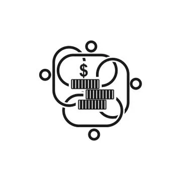 Commitment Teamwork Together Business Black Logo Illustration Vector 스톡 일러스트