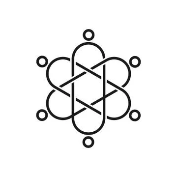 Commitment Teamwork Together Business Black Logo Illustration Vector Illustrazione stock