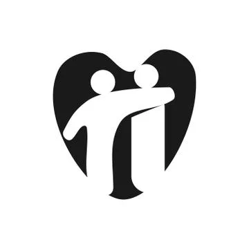 Commitment Teamwork Together Business Black Logo Illustration Vector 스톡 일러스트