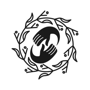 Commitment Teamwork Together Business Black Logo Illustration Vector Stock Illustration