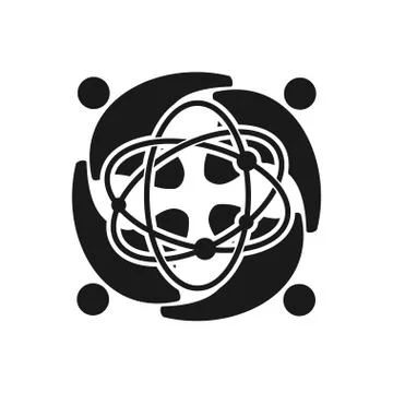 Commitment Teamwork Together Business Black Logo Illustration Vector Stock Illustration