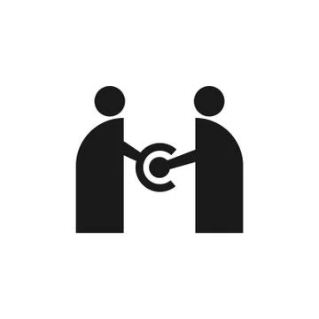 Commitment Teamwork Together Business Black Logo Illustration Vector 스톡 일러스트