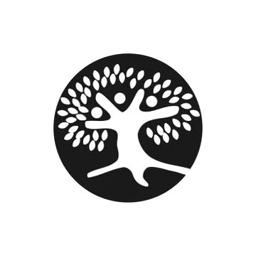 Commitment Teamwork Together Business Black Logo Illustration Vector Illustrazione stock