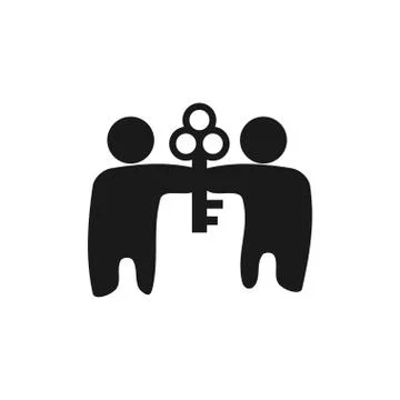Commitment Teamwork Together Business Black Logo Illustration Vector 스톡 일러스트