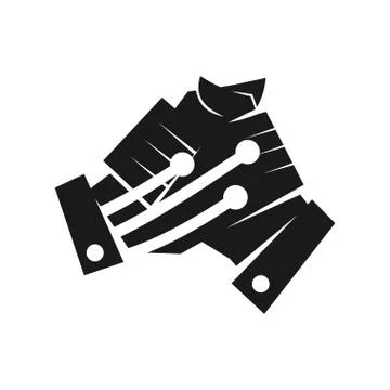 Commitment Teamwork Together Business Black Logo Illustration Vector Illustrazione stock