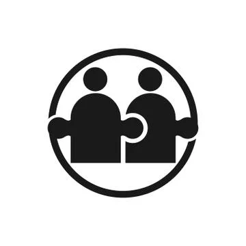 Commitment Teamwork Together Business Black Logo Illustration Vector Stock-Illustration