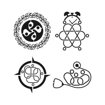 Commitment Teamwork Together Business Black Logo Illustration Vector Stock-Illustration