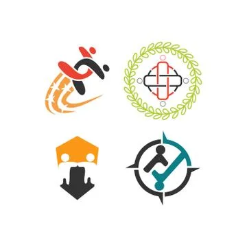 Commitment Teamwork Together Business Logo Illustration Vector Illustrazione stock