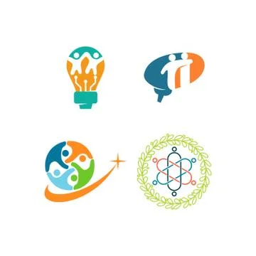 Commitment Teamwork Together Business Logo Illustration Vector Stock Illustration