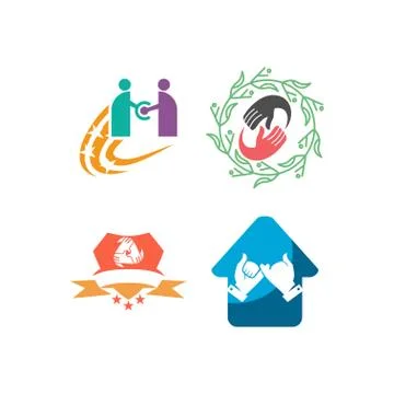 Commitment Teamwork Together Business Logo Illustration Vector 스톡 일러스트