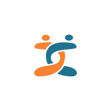 Commitment Teamwork Together Business Logo Illustration Vector イラスト素材