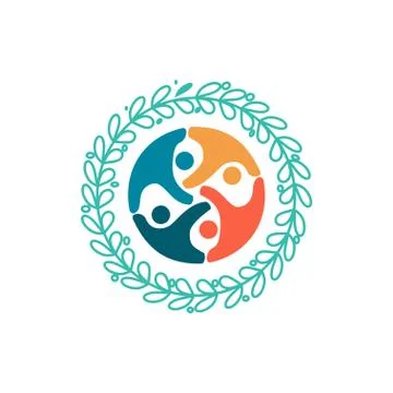 Commitment Teamwork Together Business Logo Illustration Vector Illustrazione stock