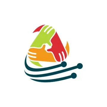 Commitment Teamwork Together Business Logo Illustration Vector 스톡 일러스트