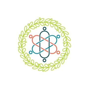 Commitment Teamwork Together Business Logo Illustration Vector Illustrazione stock