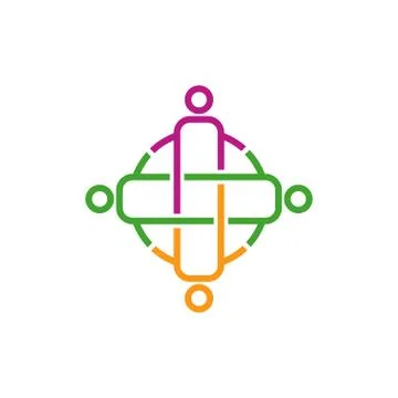 Commitment Teamwork Together Business Logo Illustration Vector 스톡 일러스트