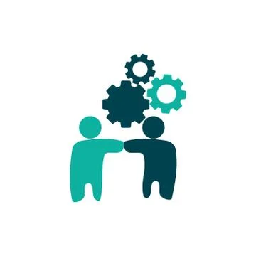 Commitment Teamwork Together Business Logo Illustration Vector Illustrazione stock