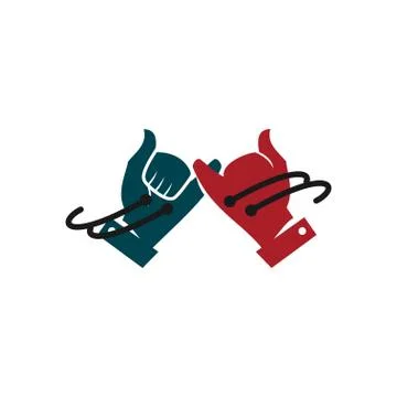 Commitment Teamwork Together Business Logo Illustration Vector Stock Illustration