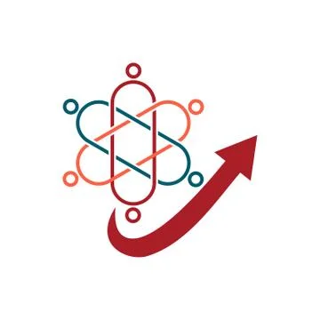 Commitment Teamwork Together Business Logo Illustration Vector 스톡 일러스트