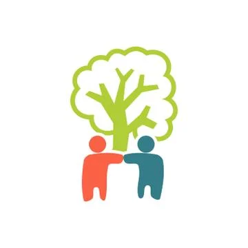 Commitment Teamwork Together Business Logo Illustration Vector Stock Illustration