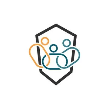 Commitment Teamwork Together Business Logo Illustration Vector 스톡 일러스트