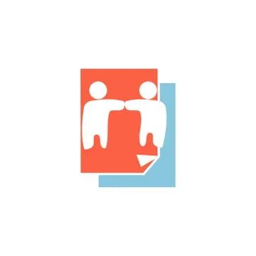 Commitment Teamwork Together Business Logo Illustration Vector 스톡 일러스트