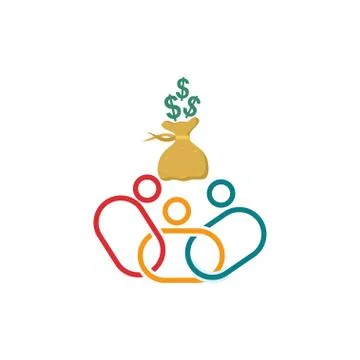 Commitment Teamwork Together Business Logo Illustration Vector Stock Illustration