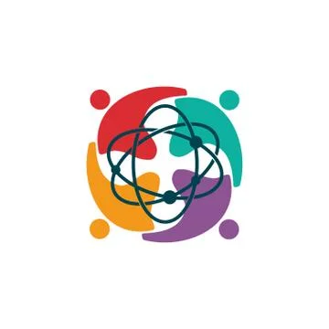 Commitment Teamwork Together Business Logo Illustration Vector イラスト素材