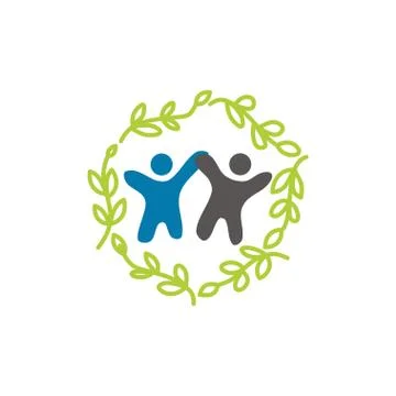 Commitment Teamwork Together Business Logo Illustration Vector 스톡 일러스트