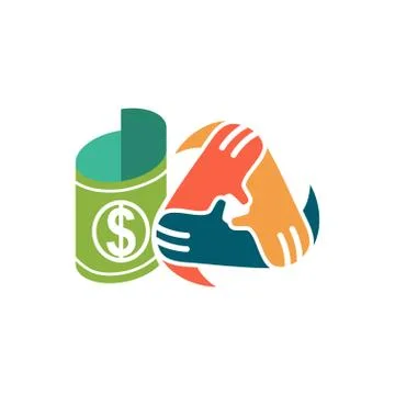 Commitment Teamwork Together Business Logo Illustration Vector Illustrazione stock