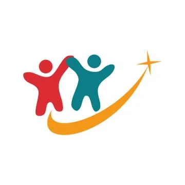 Commitment Teamwork Together Business Logo Illustration Vector 스톡 일러스트