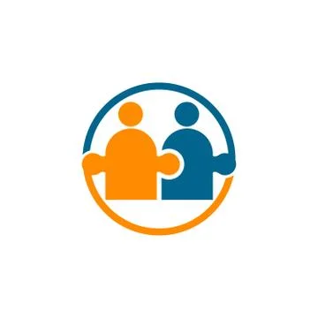 Commitment Teamwork Together Business Logo Illustration Vector Illustrazione stock