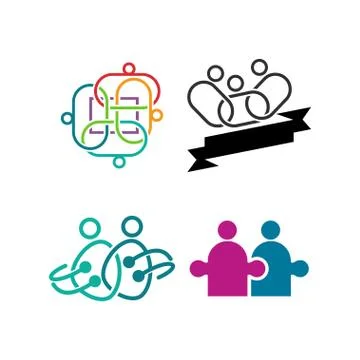 Commitment Teamwork Together Business Logo Illustration Vector Stock Illustration