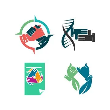 Commitment Teamwork Together Business Logo Illustration Vector Illustrazione stock