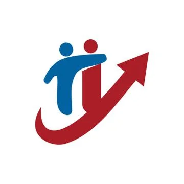 Commitment Teamwork Together Business Logo Illustration Vector 스톡 일러스트