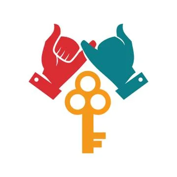 Commitment Teamwork Together Business Logo Illustration Vector 스톡 일러스트