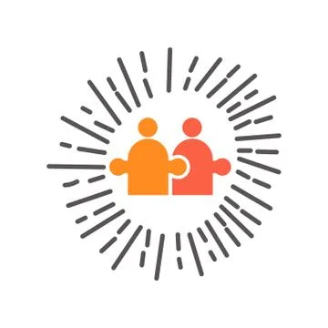 Commitment Teamwork Together Business Logo Illustration Vector Illustrazione stock