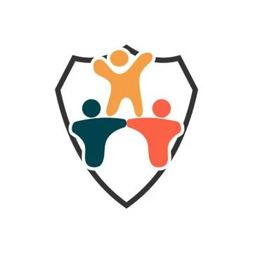 Commitment Teamwork Together Business Logo Illustration Vector Stock Illustration