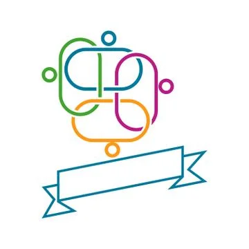 Commitment Teamwork Together Business Logo Illustration Vector Stock Illustration