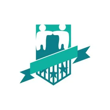 Commitment Teamwork Together Business Logo Illustration Vector Stock Illustration