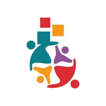 Commitment Teamwork Together Business Logo Illustration Vector Stock Illustration