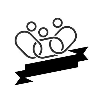 Commitment Teamwork Together Business Logo Illustration Vector Illustrazione stock