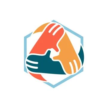 Commitment Teamwork Together Business Logo Illustration Vector Illustrazione stock